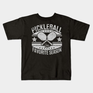 Pickleball Ma Favorite Season Funny Pickleball Player Lover Dinking Kids T-Shirt